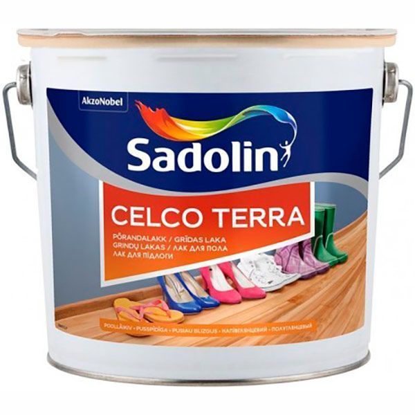 Лак для пола Celco Terra 45 Sadolin полуглянцевый 2.5 л