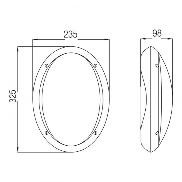Светильник административный HOROZ ELECTRIC Овал Акуа IP65 белый 400-010-106 