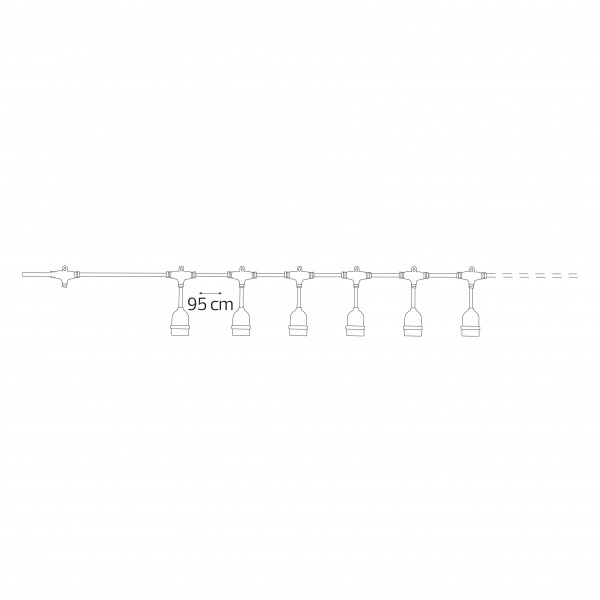 Гирлянда HOROZ ELECTRIC Carnaval-F10 лампа накаливания 10 ламп 10 м 