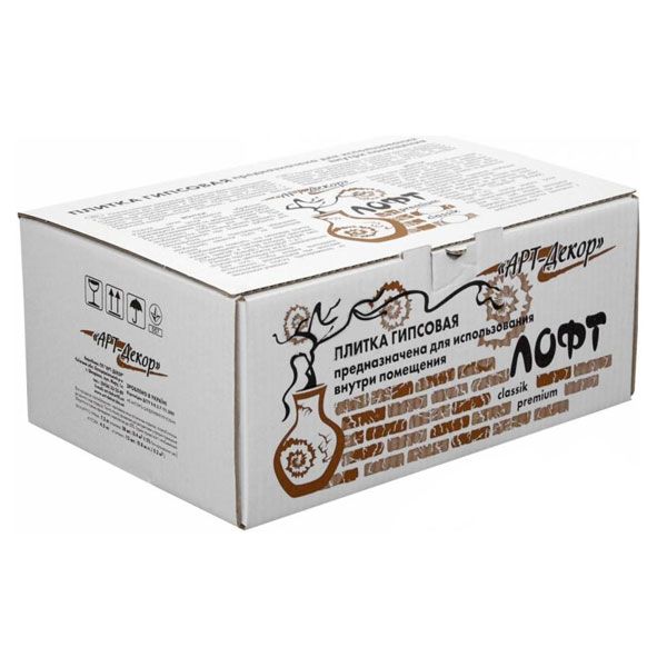 Плитка гипсовая уголок Арт-Декор Лофт классик 0,8 пог.м 