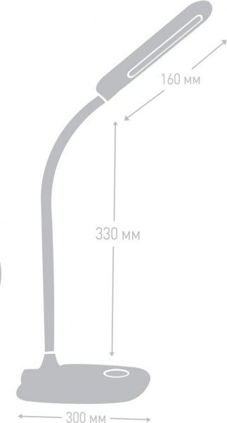 Настольная лампа офисная Camelion KD-800 C02 6343459 LED 7 Вт черный 