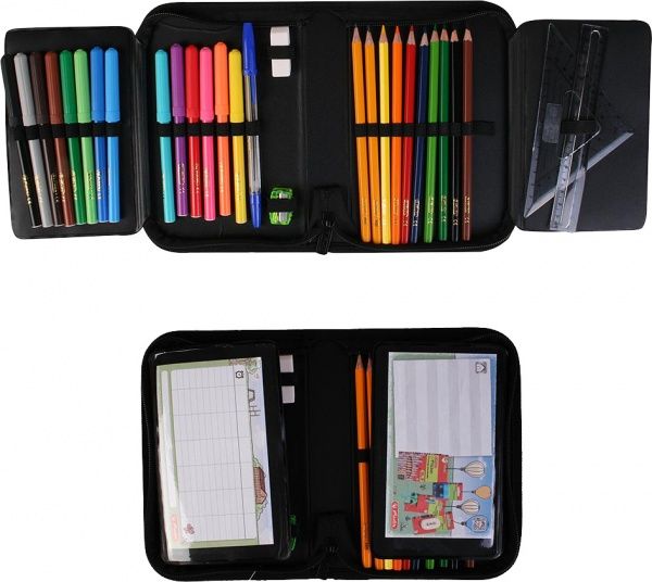 Пенал 31 предмет Formula-1 50008421 Herlitz черный