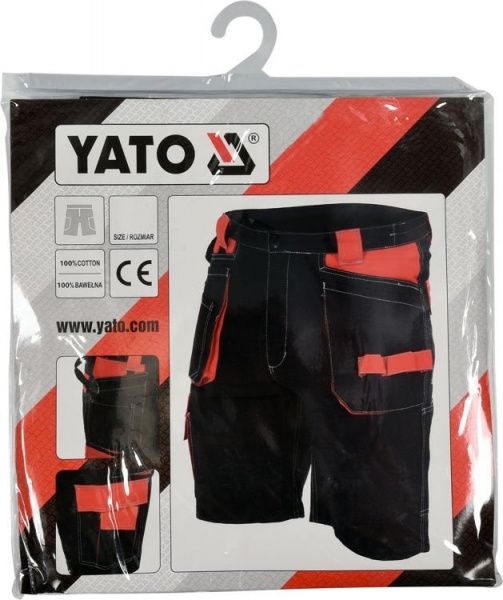 Шорты YATO р. XXL YT-80934 черный с красным