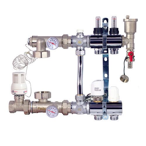 Комплект FADO S.r.l для підключення системи «тепла підлога» 2 виходи SEN02