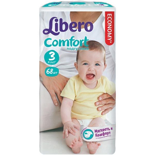 Підгузники Libero Comfort 3 4-9 кг 68 шт