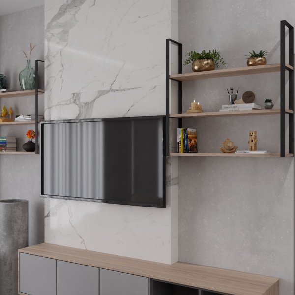 Кронштейн для полок Valore Прямоугольник тройной Loft SB-TR-21