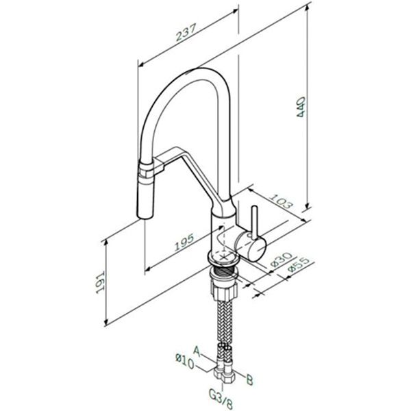 Смеситель для кухни AM.PM Like S F8013000