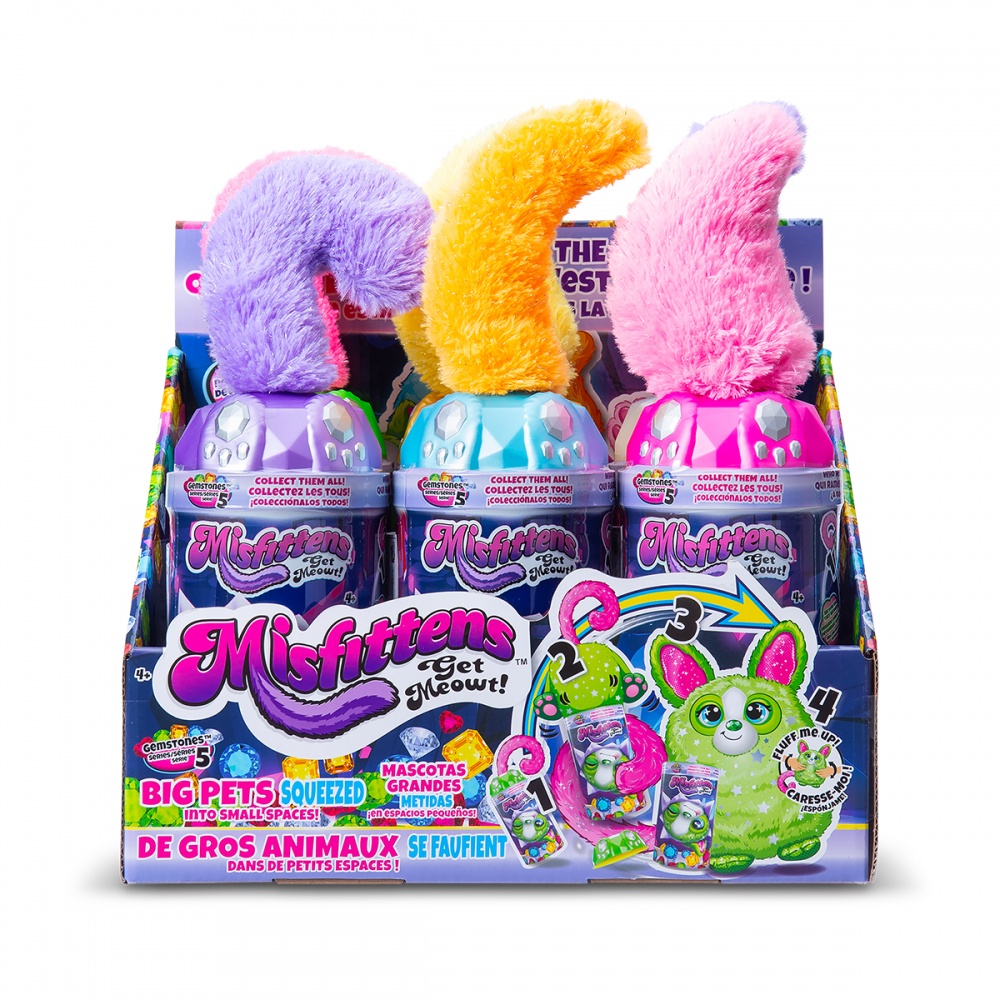 М'яка іграшка Misfittens серії Gemstones W1 – Звірятко в банці в асортименті 03962