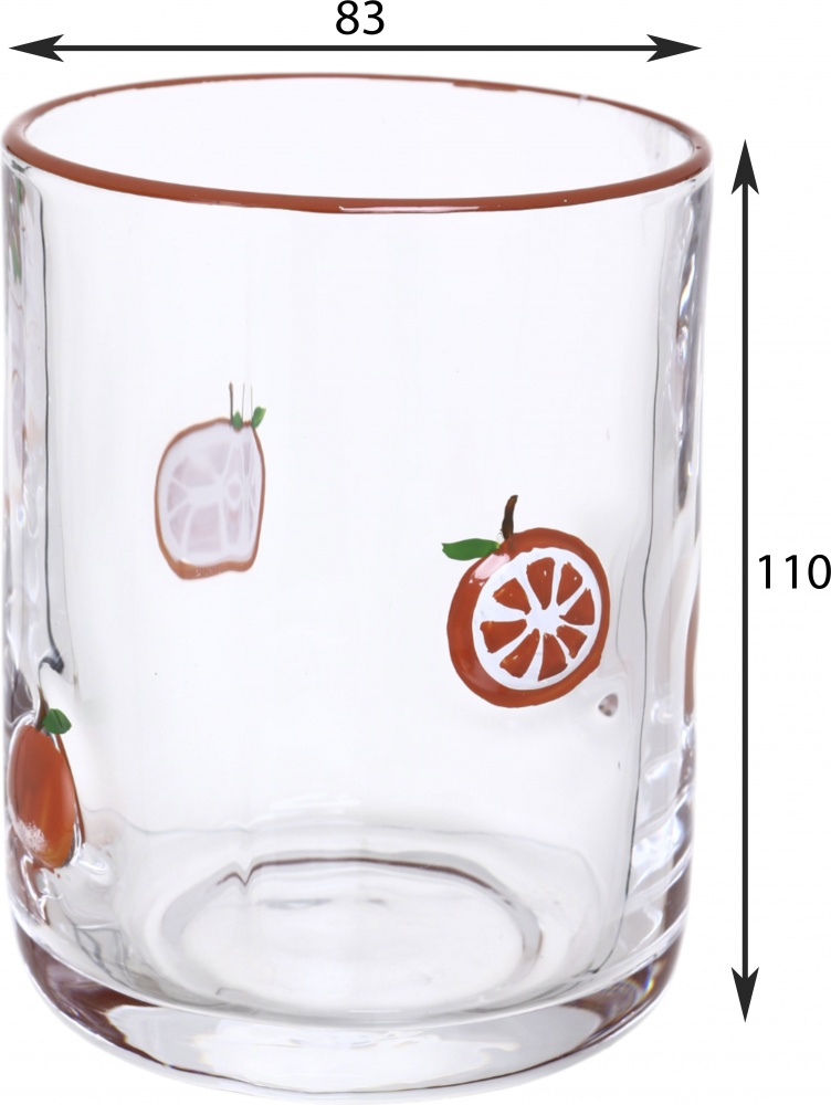 Стакан для воды Maxmark Orаnge 400 мл 1 шт.