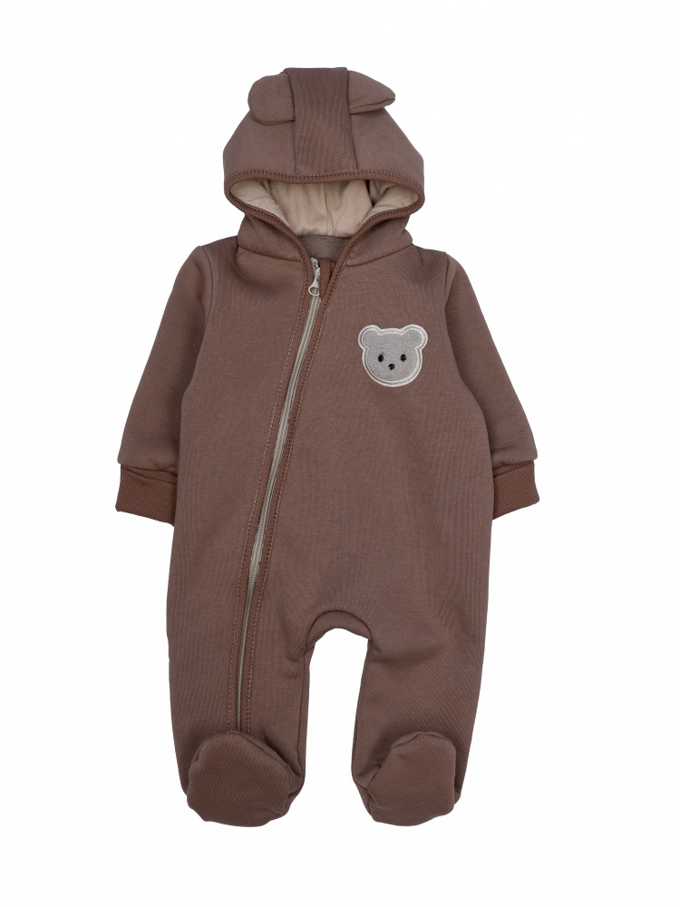 Комбінезон унісекс Маленькі Люди Ведмедик р.62 кавовий 0360