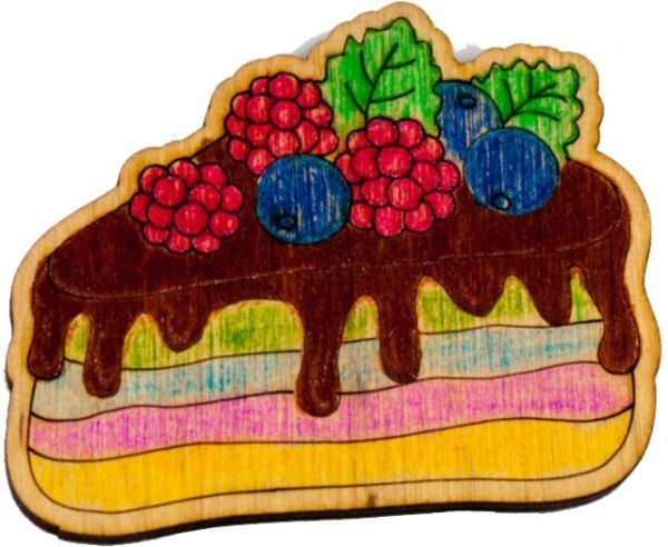 Игрушка деревянная Зірка магнит Вкусности