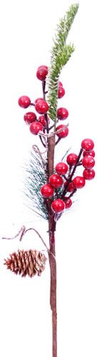 Веточка декоративная Ягодки с шишкой 48 см 801-294 Lefard