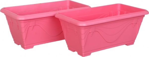 Набор Алеана Ящик балконный Петуния 2 шт. прямоугольный 15л (11506) розовый 
