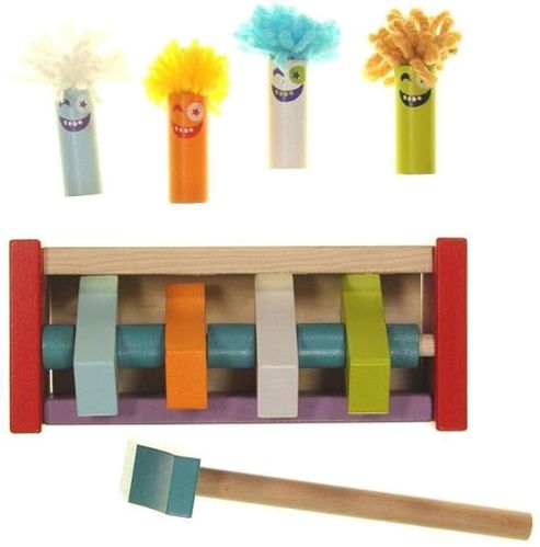 Іграшка дерев'яна Левеня Cubika Клоуни-стрибунці