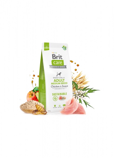 Корм сухой для средних пород Brit Care Sustainable Adult Medium Breed с курицей 3 кг