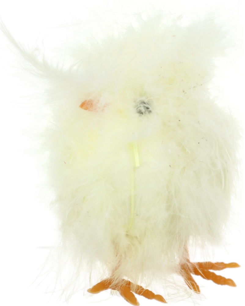 Декорация пасхальная Цыпленок пушистый желтый 10 см