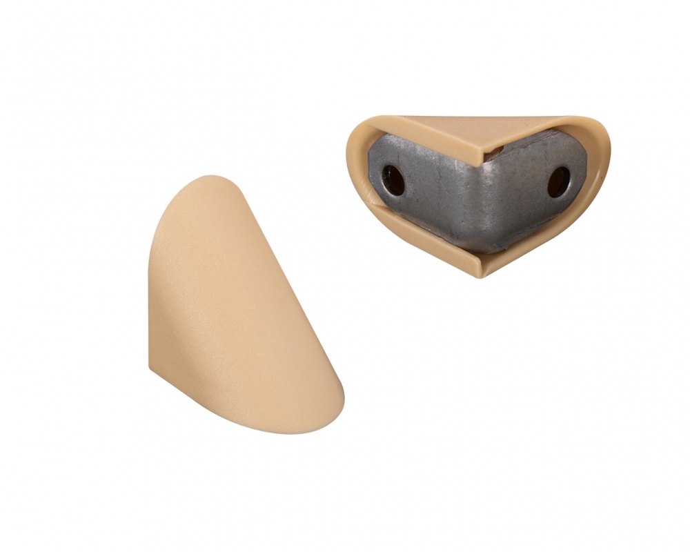 Крепление для полок DC уголок 19x27 мм металический одинарный с накладкой бук упаковка 2 шт