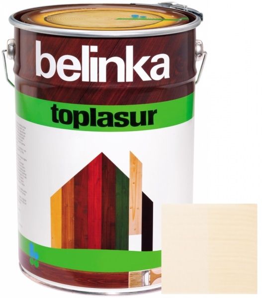 Краска-лазурь Belinka Toplasur 11 белый полуглянец 10 л