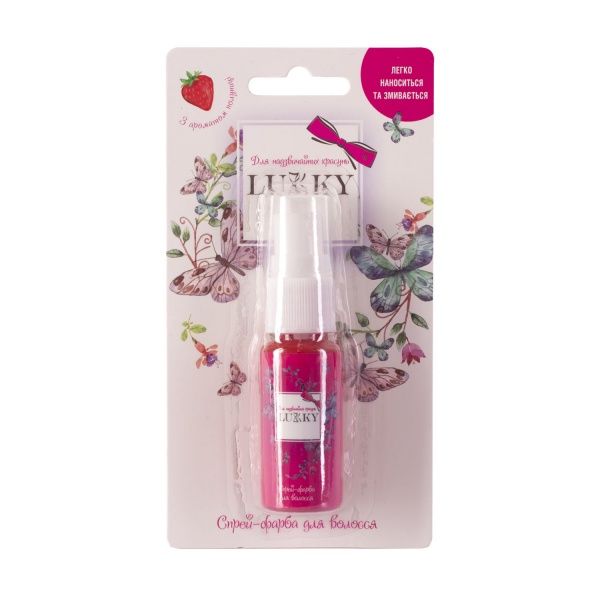 Спрей-фарба для волосся Lukky малиновий Т15380