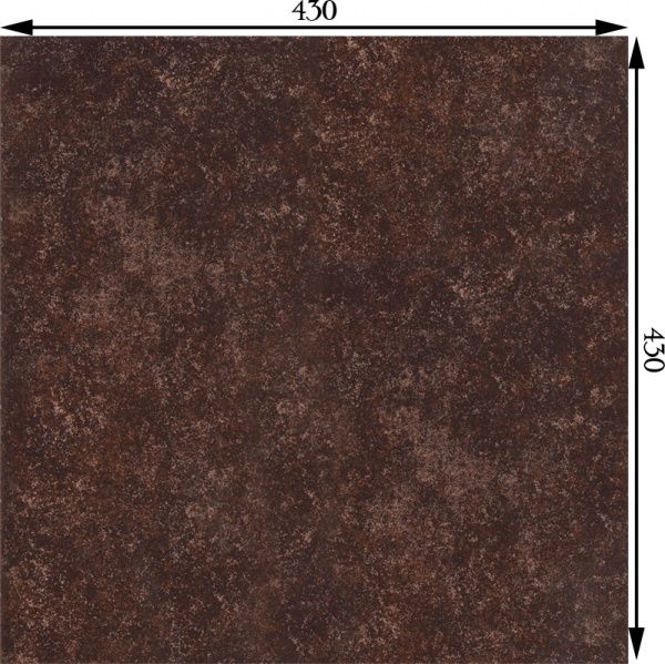 Плитка InterCerama Nobilis коричнева темна 68 032 43x43 