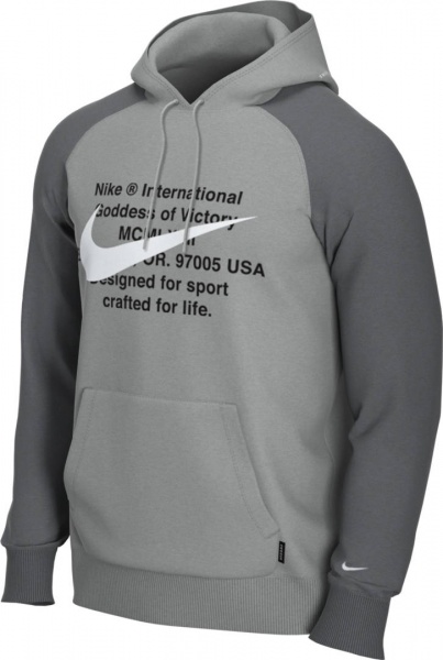Джемпер Nike M NSW SWOOSH HOODIE PO FT CJ4863-073 р. L сірий