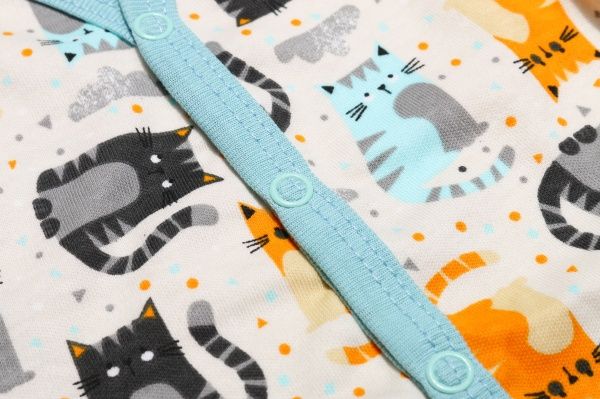 Боди Bambinelli Котики р.56 бежевый с принтом 