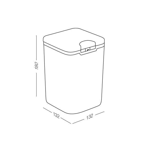Відро MVM BIN-06 бежевий 2 л бежевий BIN-06 2L Beige