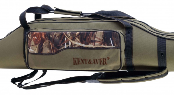 Чехол для удилища KENT&AVER 145 см двухсекционный полужесткий №2 зеленый