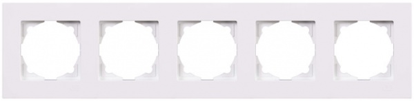 Рамка пятиместная Gunsan Eqona горизонтальная белый 01 40 11 00 000 146