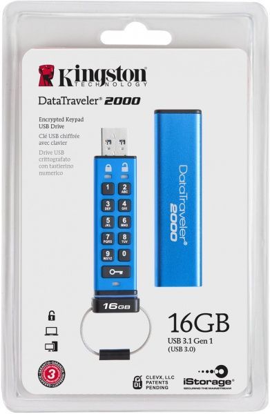 Флеш-пам'ять USB Kingston DataTraveler 2000 16 ГБ USB 3.0 (DT2000/16GB)  