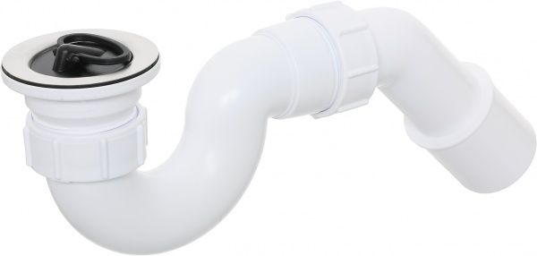 Сифон для піддона McAlpine d50мм, нерж решітка 70мм, з гумовою пробкою, випуск 40/50, HC25-POL