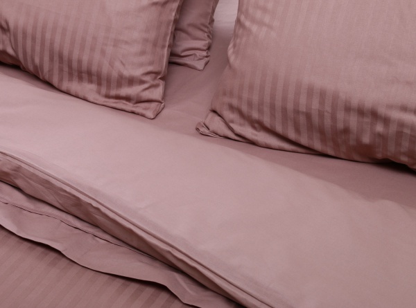 Комплект постільної білизни Stripe Deluxe 2.0 коричневий La Nuit 