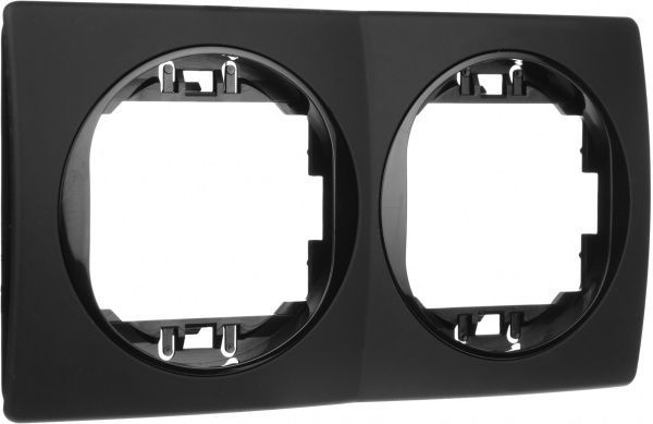 Рамка двомісна Aling-Conel EON горизонтальна чорний E6701.E1E