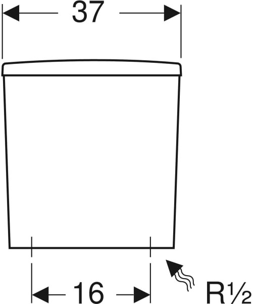 Бачок для унитаза Geberit Selnova Square 500.266.01.1