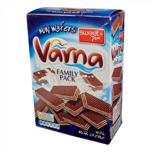 Вафли VARNA Sweet Plus с молочным кремом 260 г 