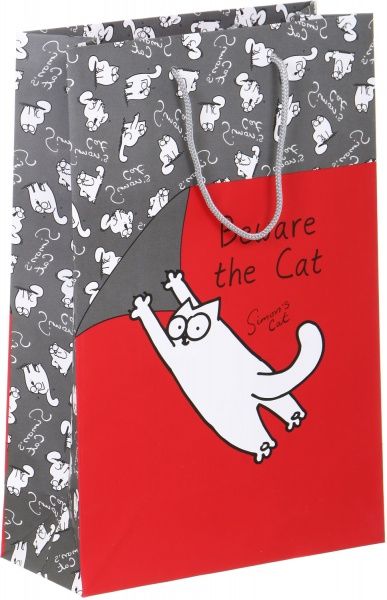 Пакет паперовий Simon's Cat 34х23х10 см Beware the Cat