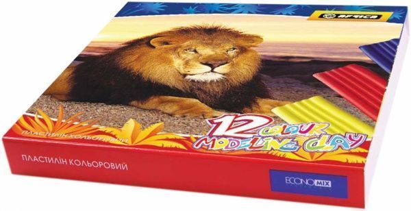 Пластилін AFRICA E60608, 8 кольорів 160 г Economix