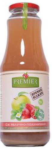 Сок Premier яблочно-клубничный прямой отжим 0,3л 