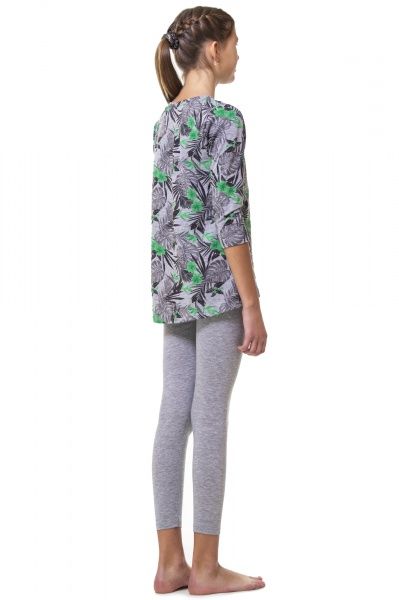 Пижама для девочек KOSTA 0102-6 р.134 серо-зеленый 