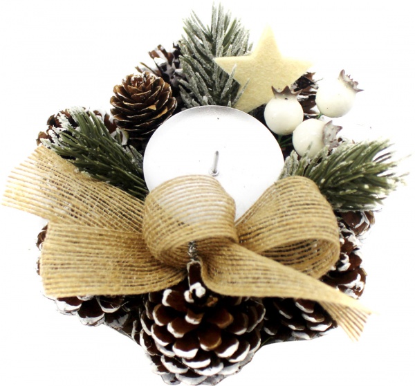 Подсвечник с шишками 15 см