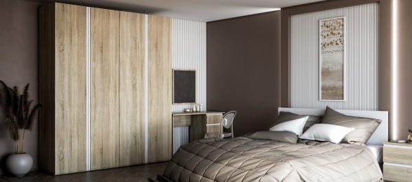 Шкаф Грейд Эстер-Люкс -2 1000х2380х540 мм, дуб сонома 