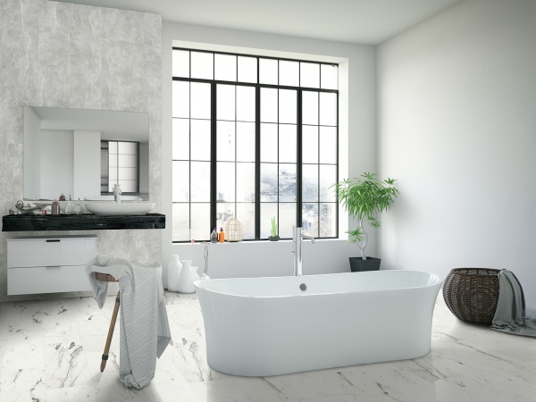 Ламінат водостійкий Classen Visiogrande 4V WR білий мармур 32/АС4 8 мм (57203) 