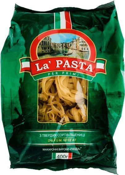 Макарони La Pasta тальятелле локшина Гнізда 400 г (4820101713854) 