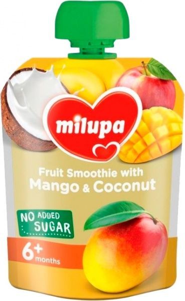 Пюре Milupa Pouch Яблуко банан манго і кокос 80 г 
