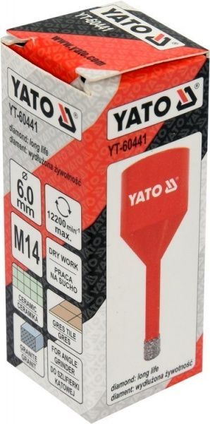 Коронка алмазна YATO М14 YT-60441