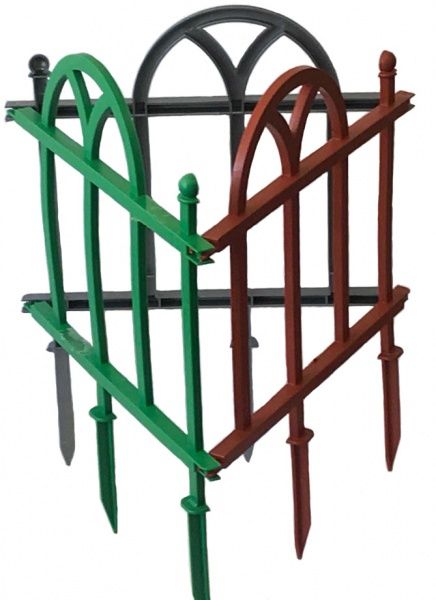 Декоративное ограждение для клумб Флора серый