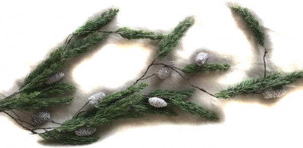 Гирлянда хвойная с шишками EPI-7055B59 1,5 м