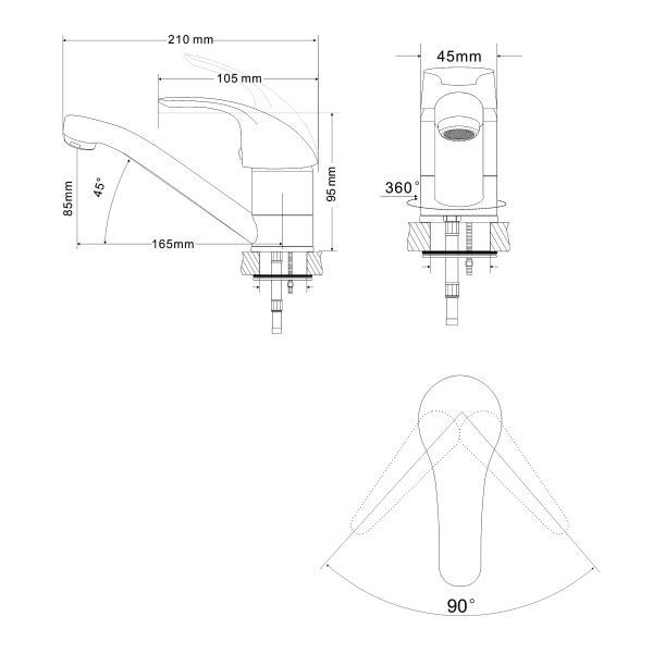 Змішувач для кухні Rozzy Jenori Aurora RBZ029-6K