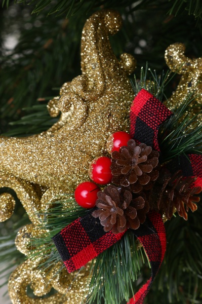 Декоративна підвіска Санчата з декором 13x10 см E2298G золотий