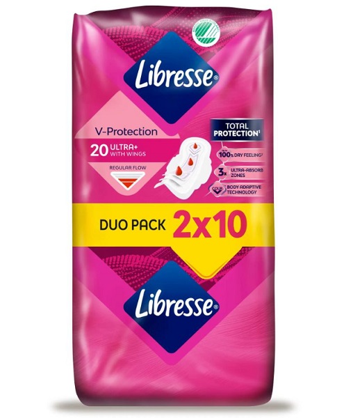 Прокладки гигиенические Libresse Ultra с крылышками 20 шт.